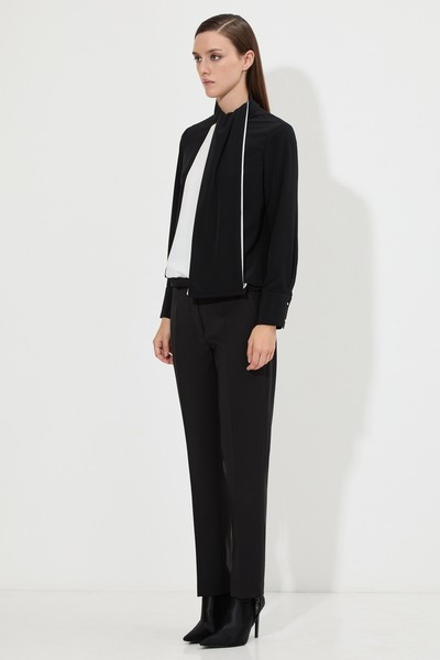 Дизайнерская блузка VASSA&Co, пол женский, цвет черный, фото №4