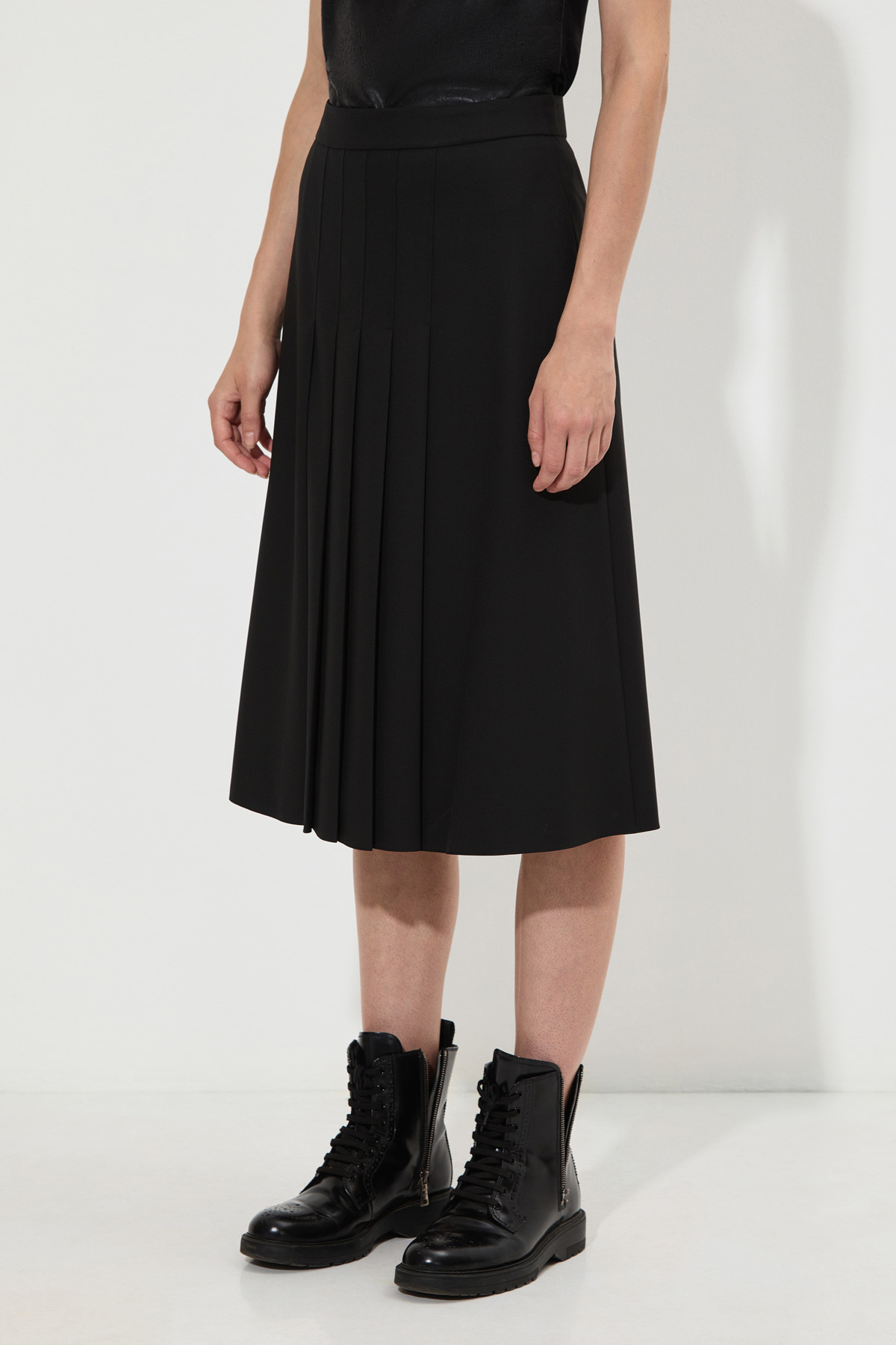 Юбка А-силуэта VASSA&Co, пол женский, цвет черный, фото №3