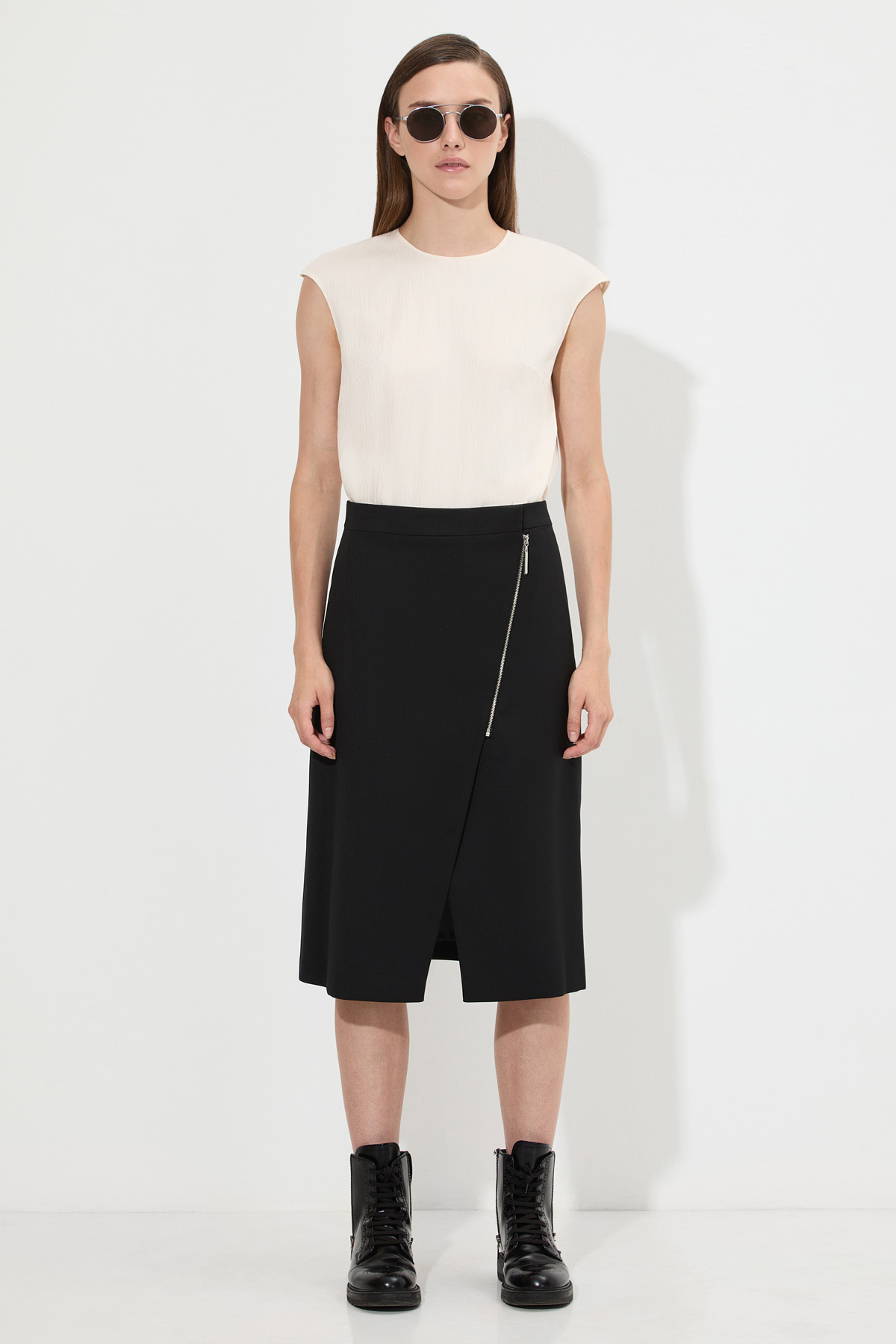 Юбка VASSA&Co, пол женский, цвет черный, фото №2