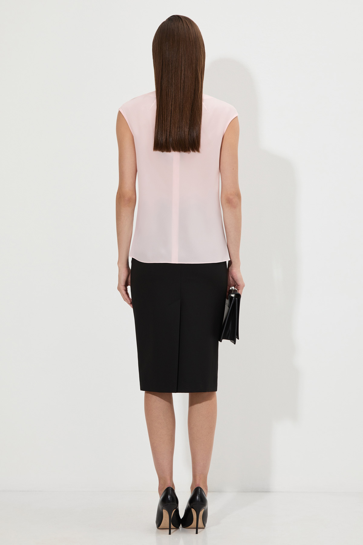 Блузка из 100% шелка VASSA&Co, пол женский, цвет розовый, фото №3