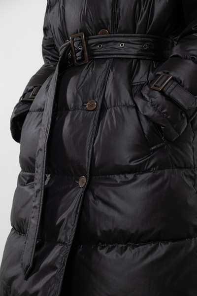 Пальто на молнии с капюшоном на кнопках VASSA CODE, пол женский, цвет черный, фото №7