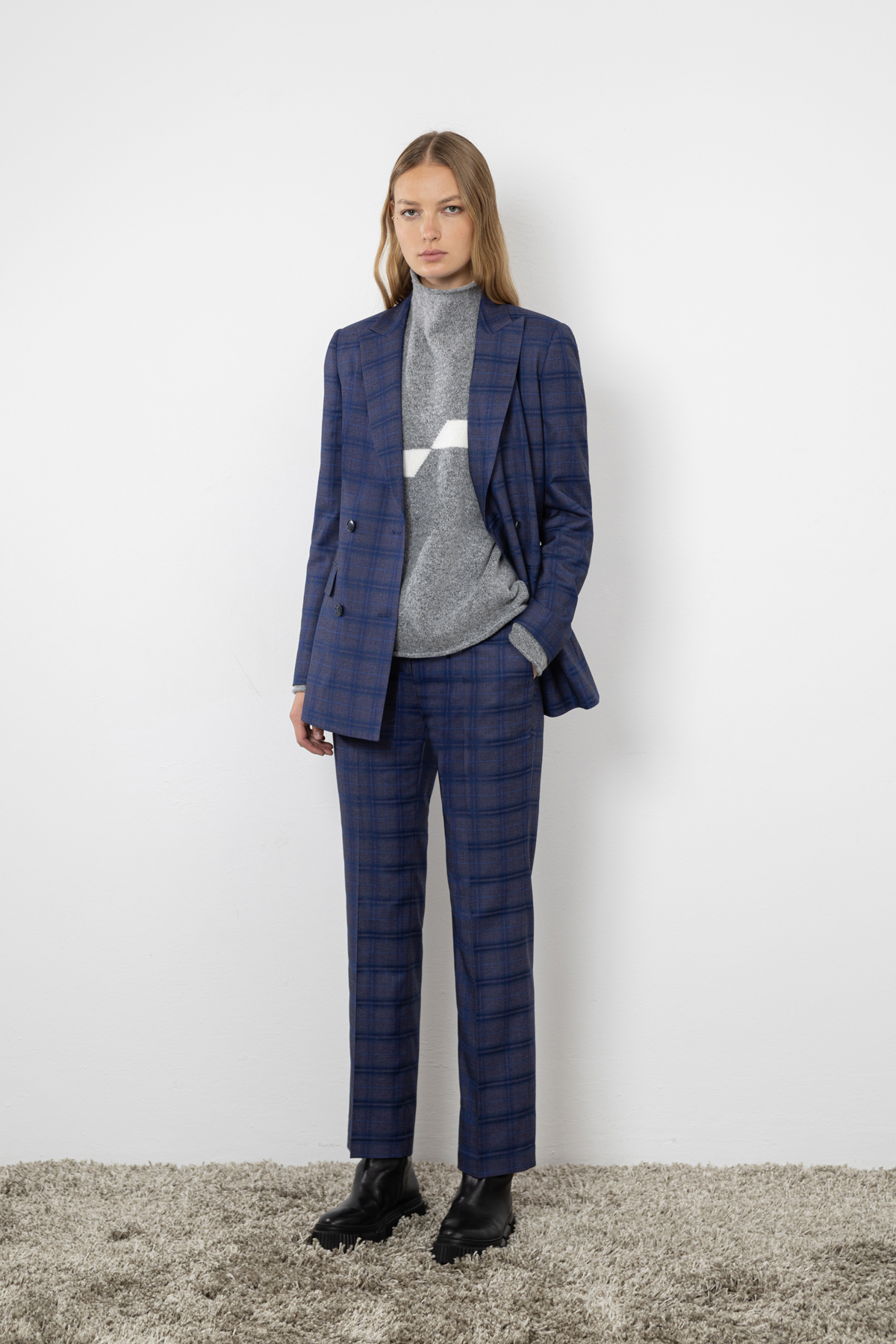 Брюки классические VASSA CODE, пол женский, цвет синий, фото №3