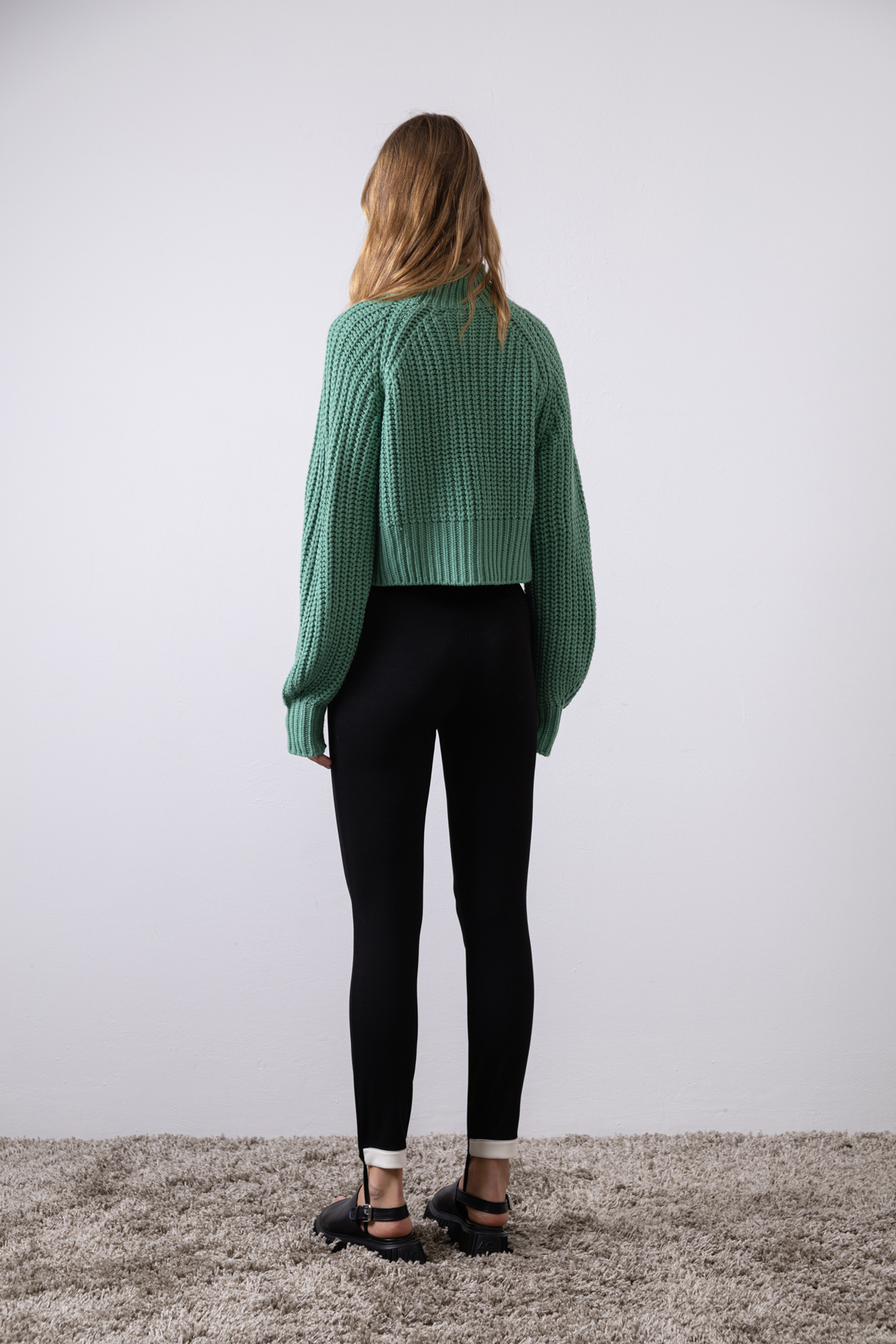 Джемпер женский VASSA CODE, пол женский, цвет зеленый, фото №4