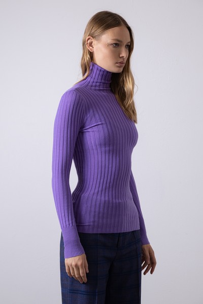 Водолазка VASSA CODE, пол женский, цвет фиолетовый, фото №3