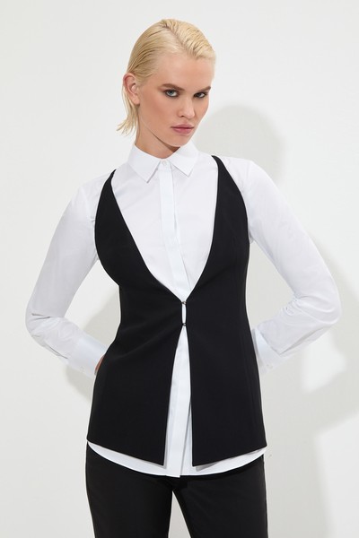 Дизайнерский жилет VASSA&Co, пол женский, цвет черный, фото №3