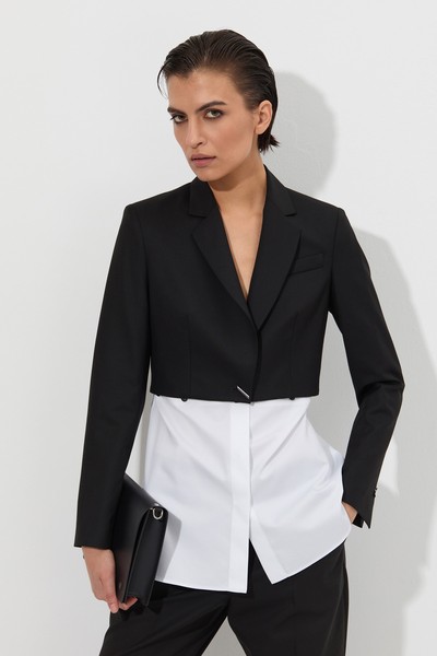 Jacket VASSA&Co, пол female, цвет black, фото №3