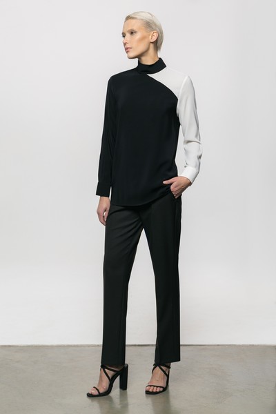 Блузка VASSA&Co, пол женский, цвет черный, фото №2