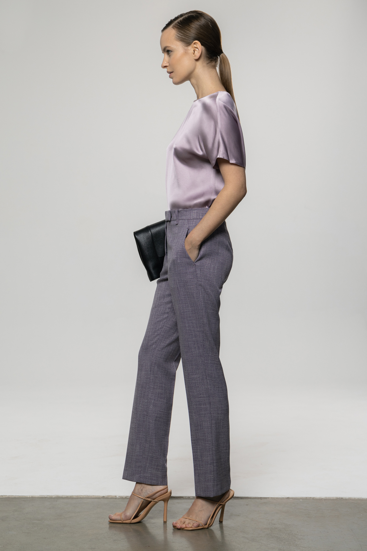 Брюки , пол женский, цвет фиолетовый, фото №4