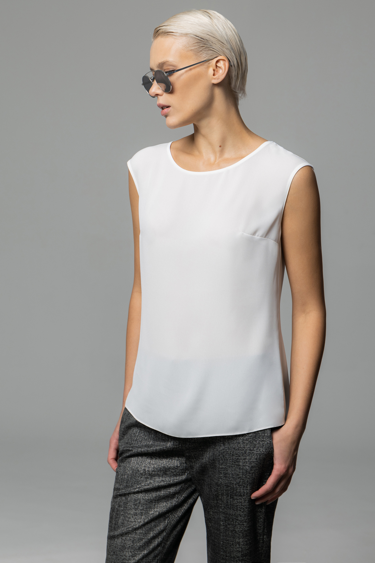 Блузка , пол женский, цвет белый, фото №2