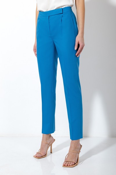 Брюки с защипами VASSA&Co, пол женский, цвет голубой, фото №2