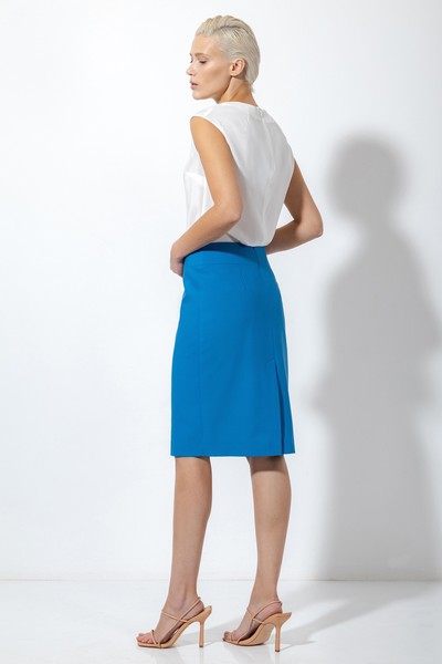 Юбка-карандаш VASSA&Co, пол женский, цвет голубой, фото №3