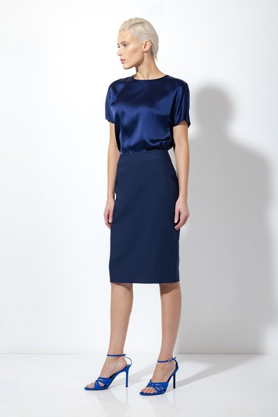 Юбка VASSA&Co, пол женский, цвет синий, фото №3