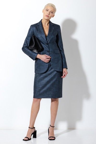 Юбка-карандаш VASSA&Co, пол женский, цвет синий, фото №3