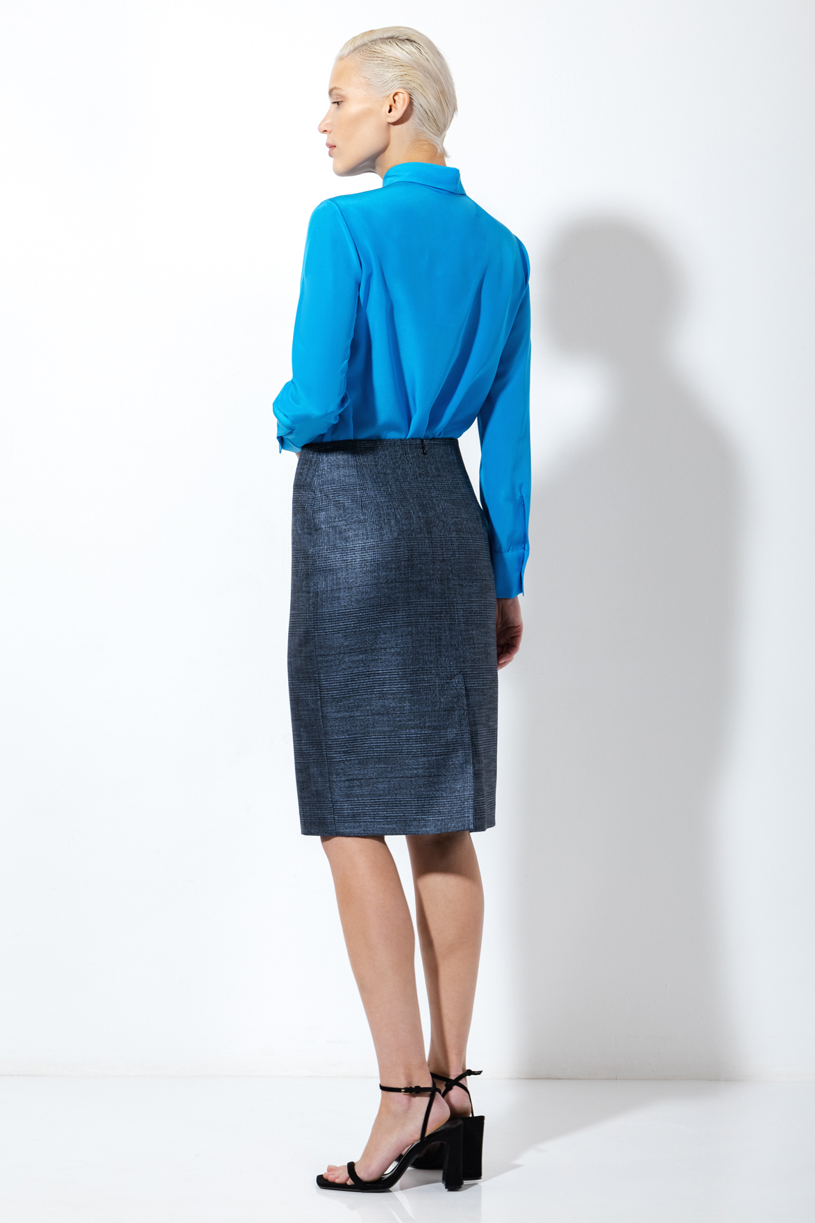 Юбка-карандаш VASSA&Co, пол женский, цвет синий, фото №2