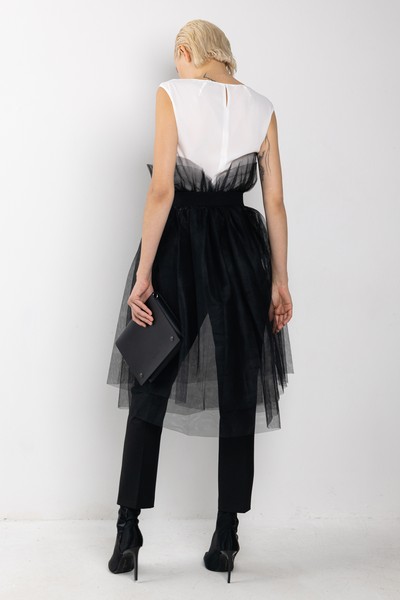 Юбка-пачка из сетки VASSA&Co, пол женский, цвет черный, фото №3