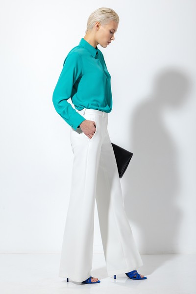 Блузка VASSA&Co, пол женский, цвет зеленый, фото №5