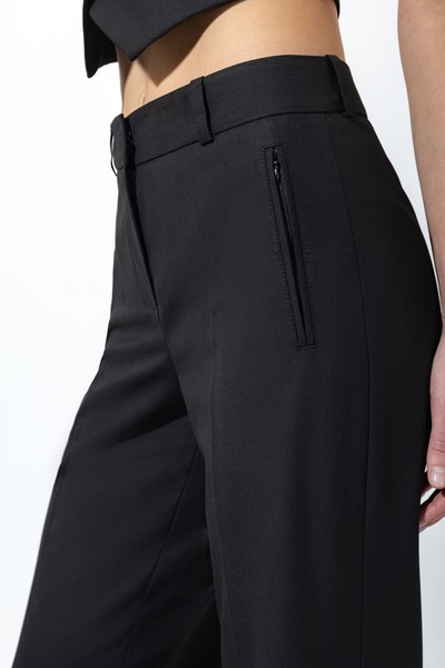 Брюки-клеш VASSA&Co, пол женский, цвет черный, фото №6