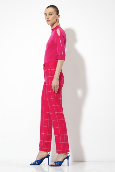 Джемпер с разрезами VASSA&Co, пол женский, цвет розовый, фото №3