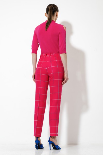 Джемпер с разрезами VASSA&Co, пол женский, цвет розовый, фото №4