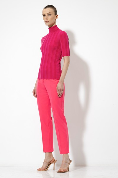 Водолазка с коротким рукавом VASSA&Co, пол женский, цвет розовый, фото №3