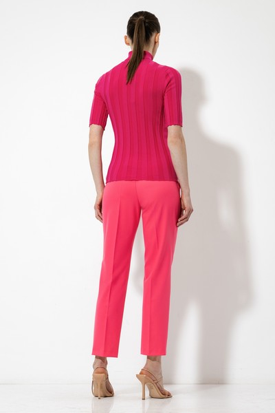 Водолазка с коротким рукавом VASSA&Co, пол женский, цвет розовый, фото №4