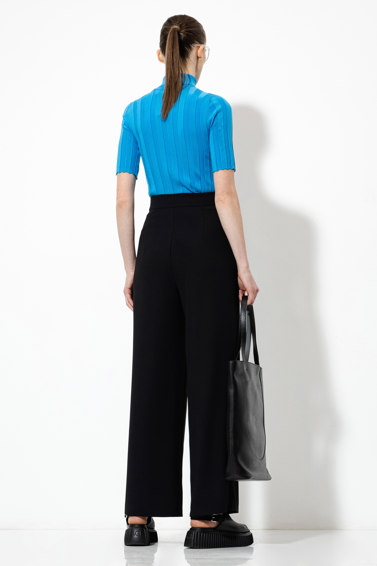 Водолазка с коротким рукавом VASSA&Co, пол женский, цвет синий, фото №5