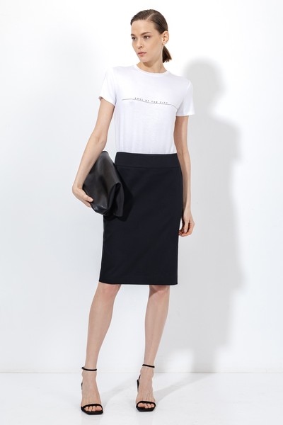 Юбка-карандаш VASSA&Co, пол женский, цвет черный, фото №2