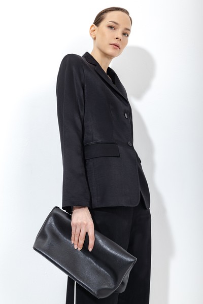 Жакет с контрастной отделкой VASSA&Co, пол женский, цвет черный, фото №3