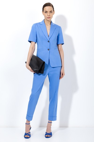 Жакет с коротким рукавом VASSA&Co, пол женский, цвет синий, фото №4