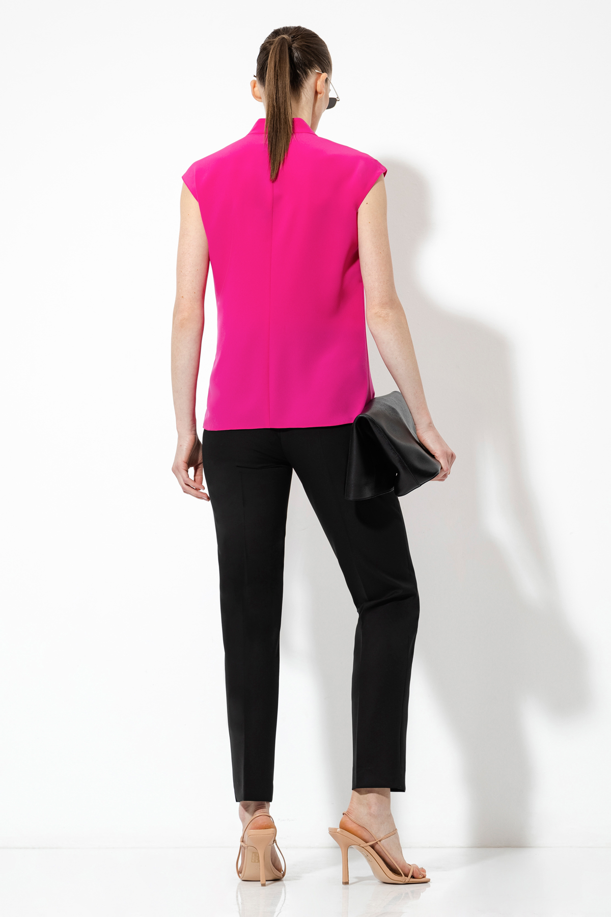 Блузка с V-образным вырезом VASSA&Co, пол женский, цвет розовый, фото №3