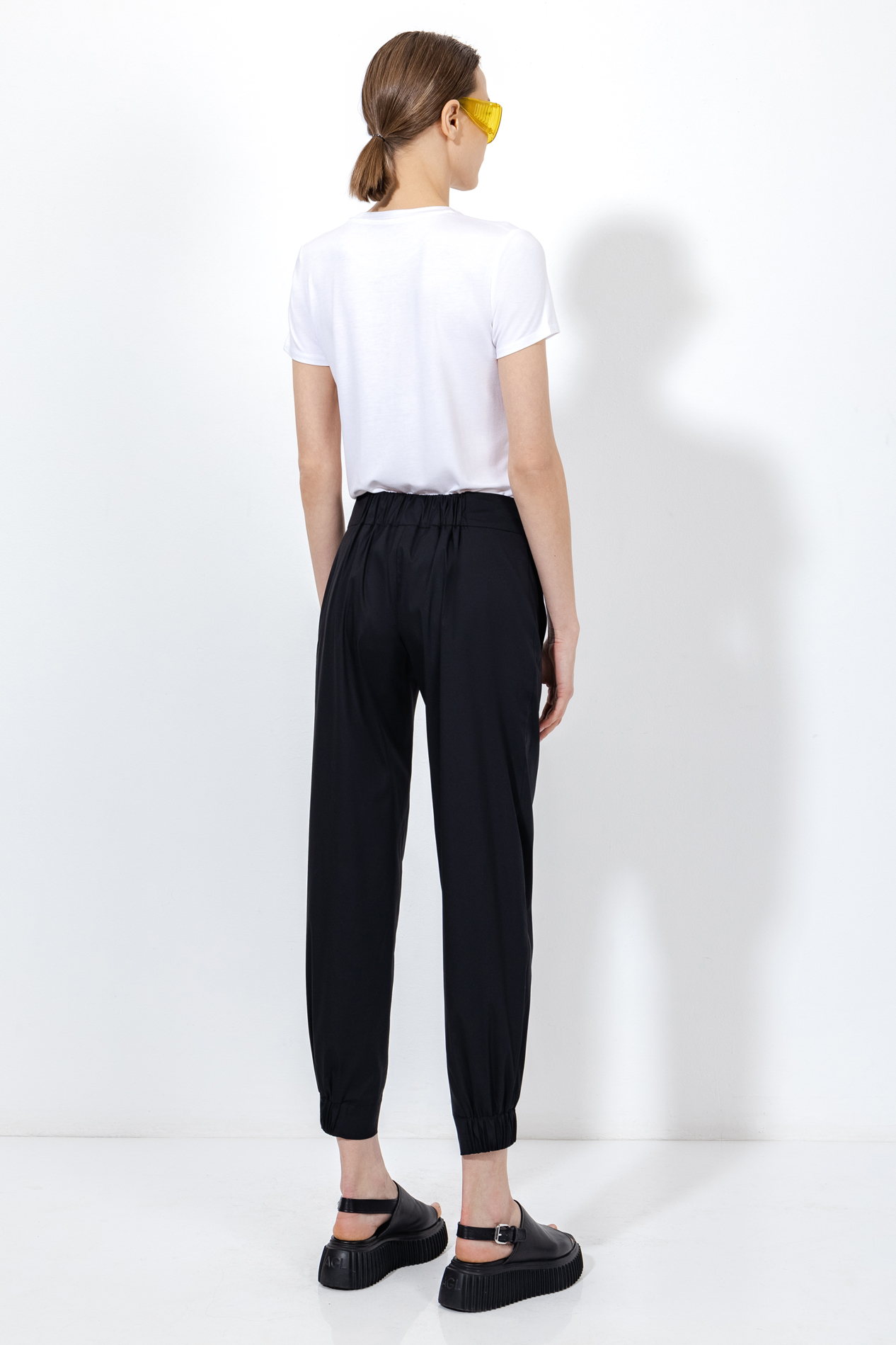 Брюки с манжетами VASSA&Co, пол женский, цвет черный, фото №3