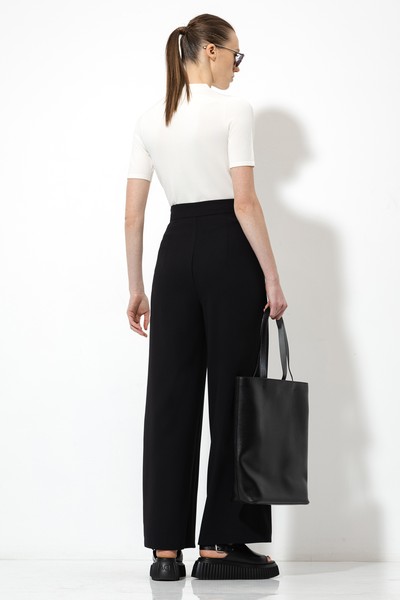 Брюки-палаццо VASSA&Co, пол женский, цвет черный, фото №3