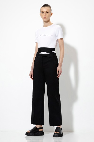 Брюки со съемной деталью VASSA&Co, пол женский, цвет черный, фото №6