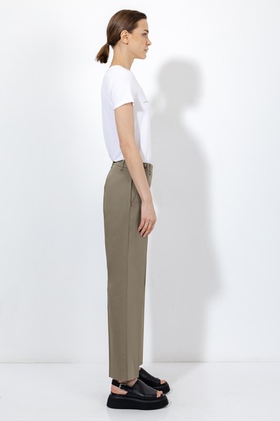 Брюки со съемной деталью VASSA&Co, пол женский, цвет хаки, фото №4