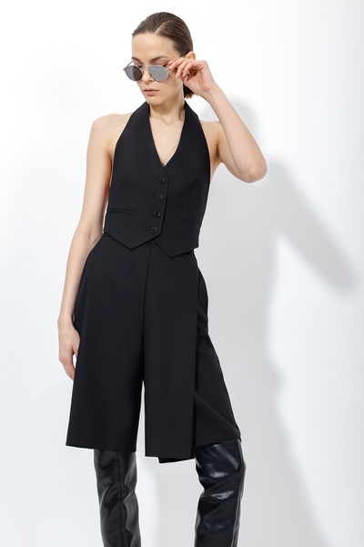 Шорты со складками , пол женский, цвет черный, фото №9