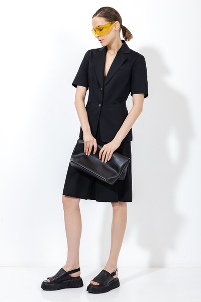 Шорты со складками , пол женский, цвет черный, фото №2