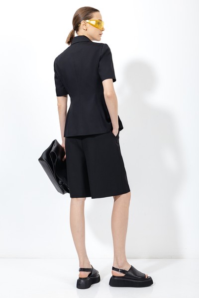 Шорты со складками , пол женский, цвет черный, фото №4