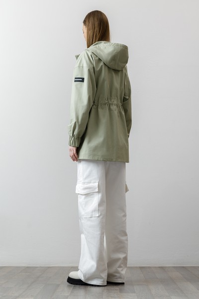 Ветровка из хлопка VASSA CODE, пол женский, цвет зеленый, фото №5