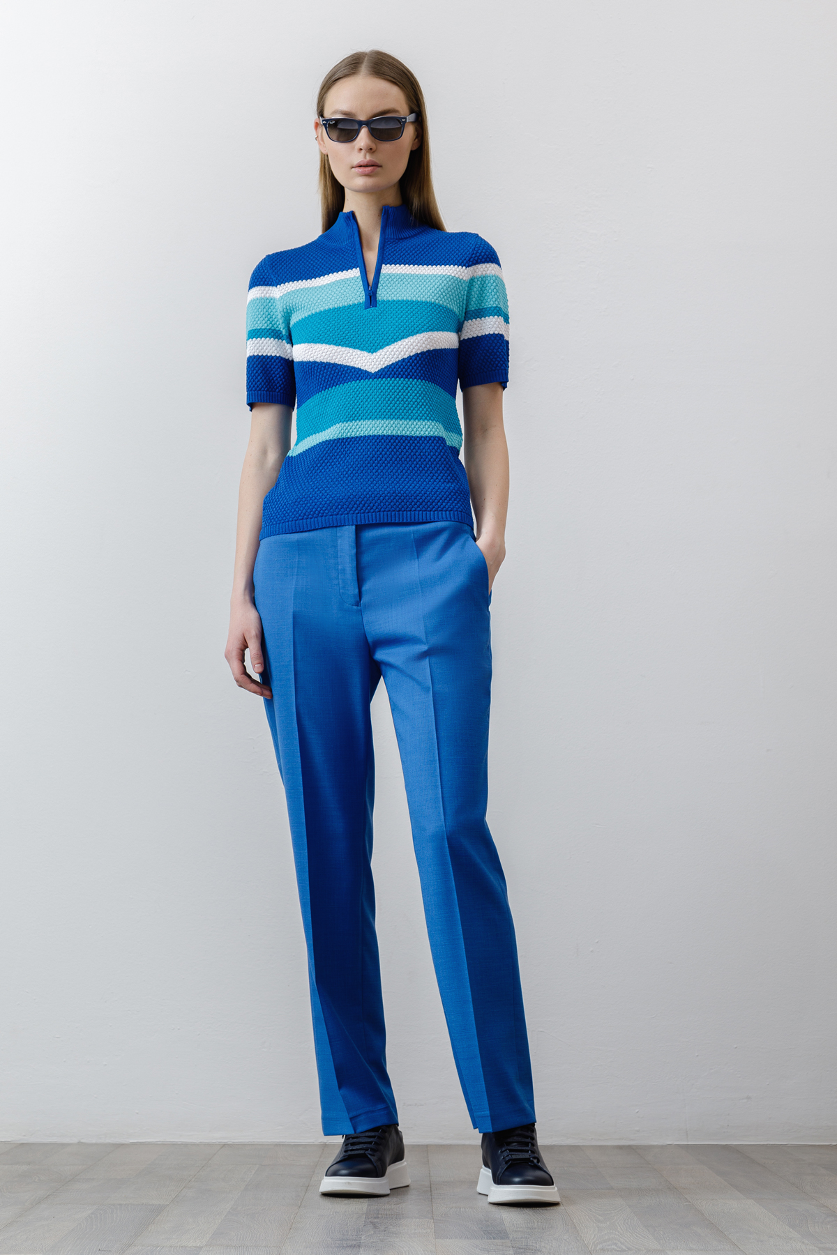 Джемпер , пол женский, цвет синий, фото №2