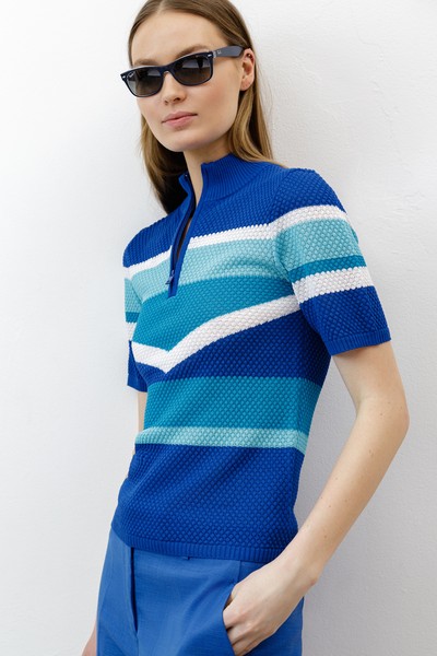 Джемпер , пол женский, цвет синий, фото №3