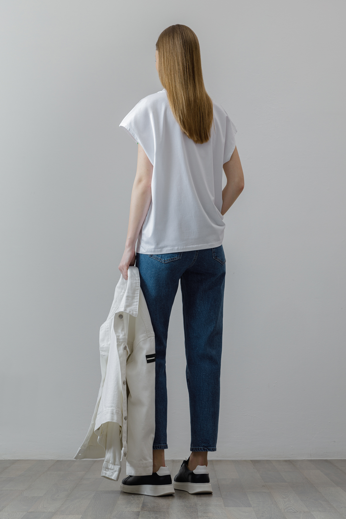 Футболка в полоску , пол женский, цвет белый, фото №4