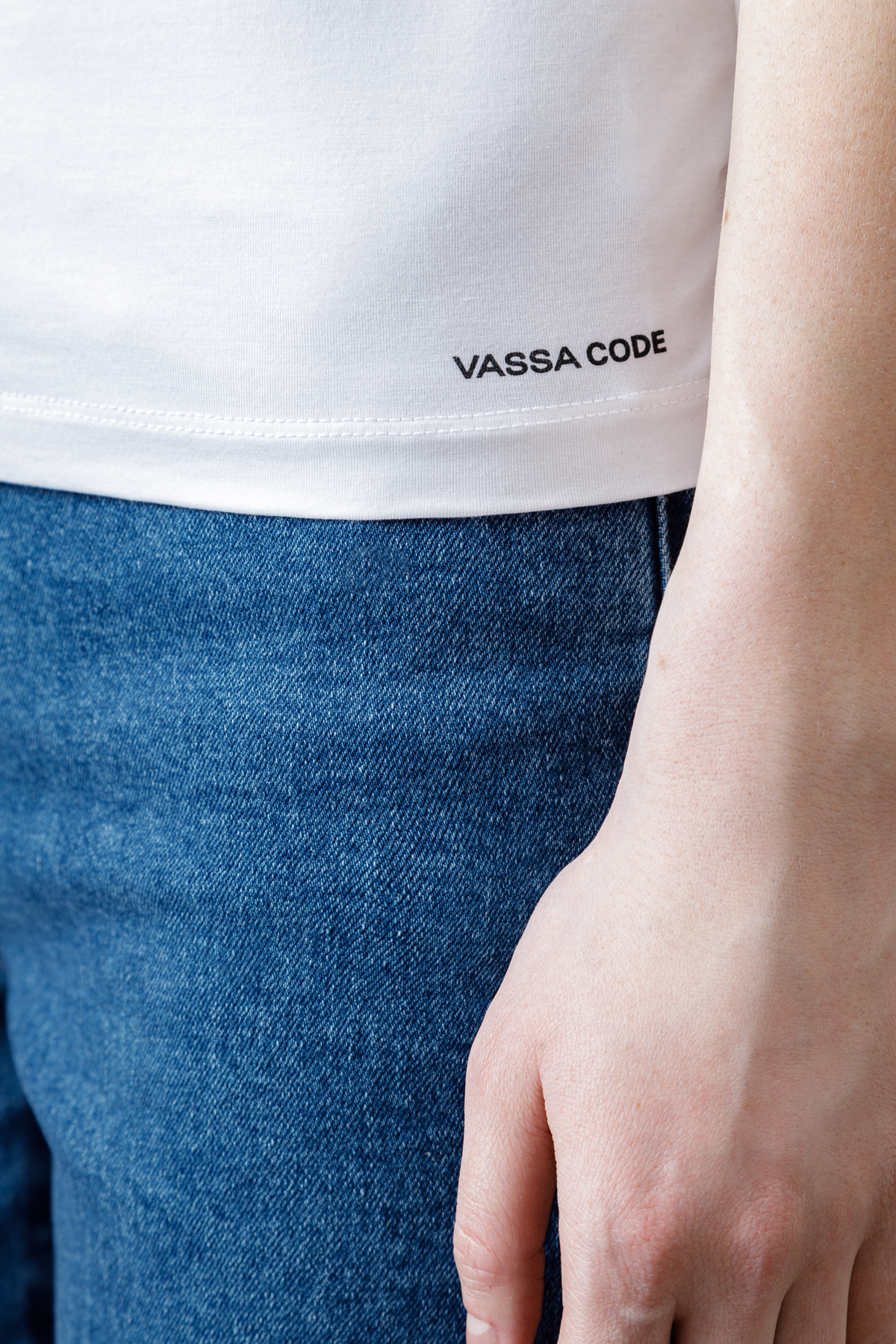 Топ VASSA CODE, пол женский, цвет белый, фото №4