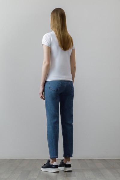 Футболка приталенного кроя , пол женский, цвет белый, фото №5