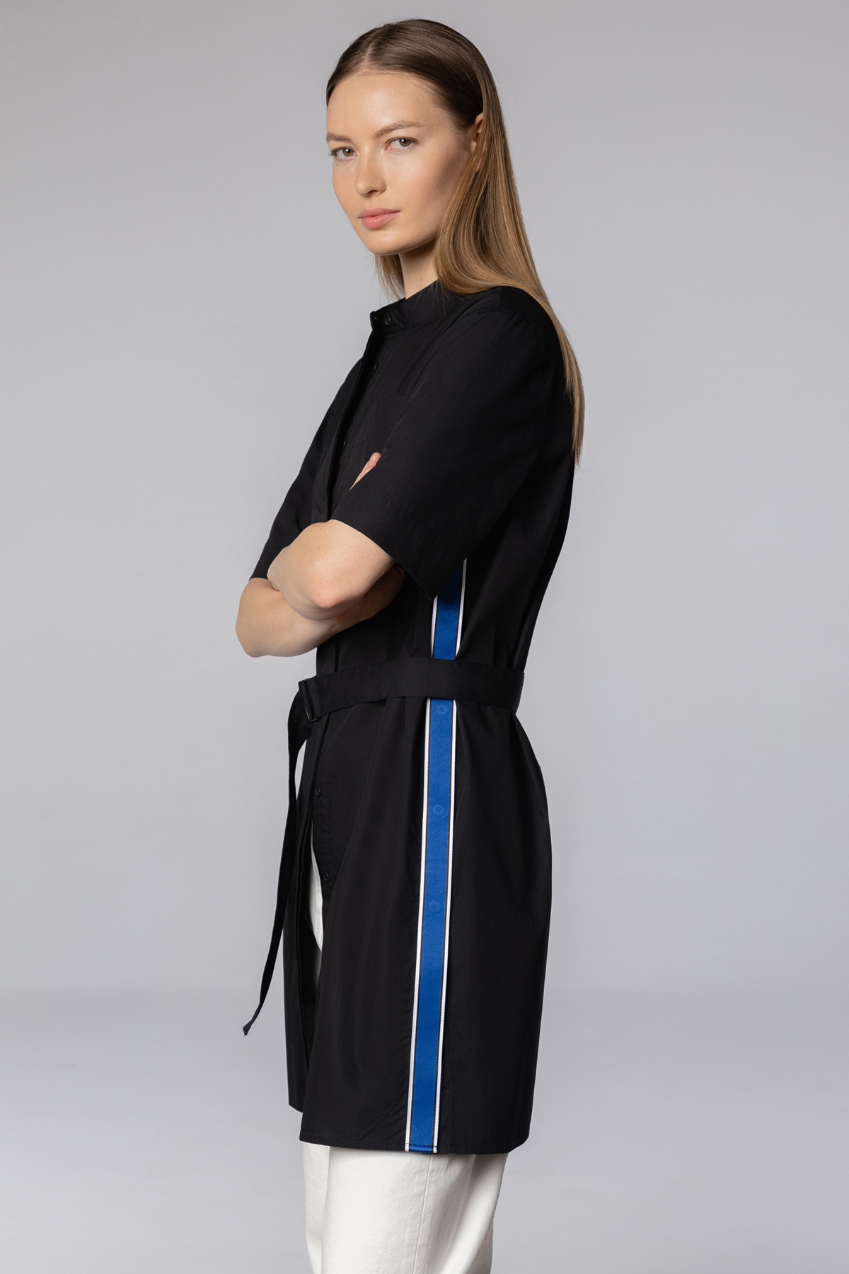 Платье-рубашка VASSA CODE, пол женский, цвет черный, фото №3