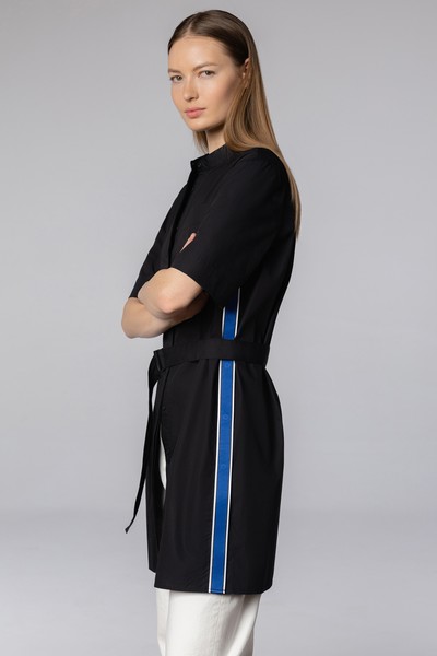 Платье-рубашка VASSA CODE, пол женский, цвет черный, фото №3