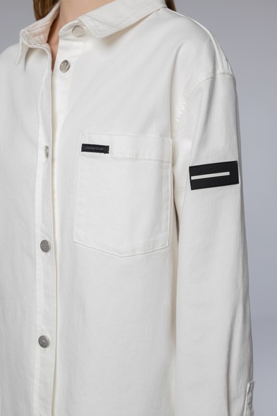 Джинсовая рубашка , пол женский, цвет белый, фото №2