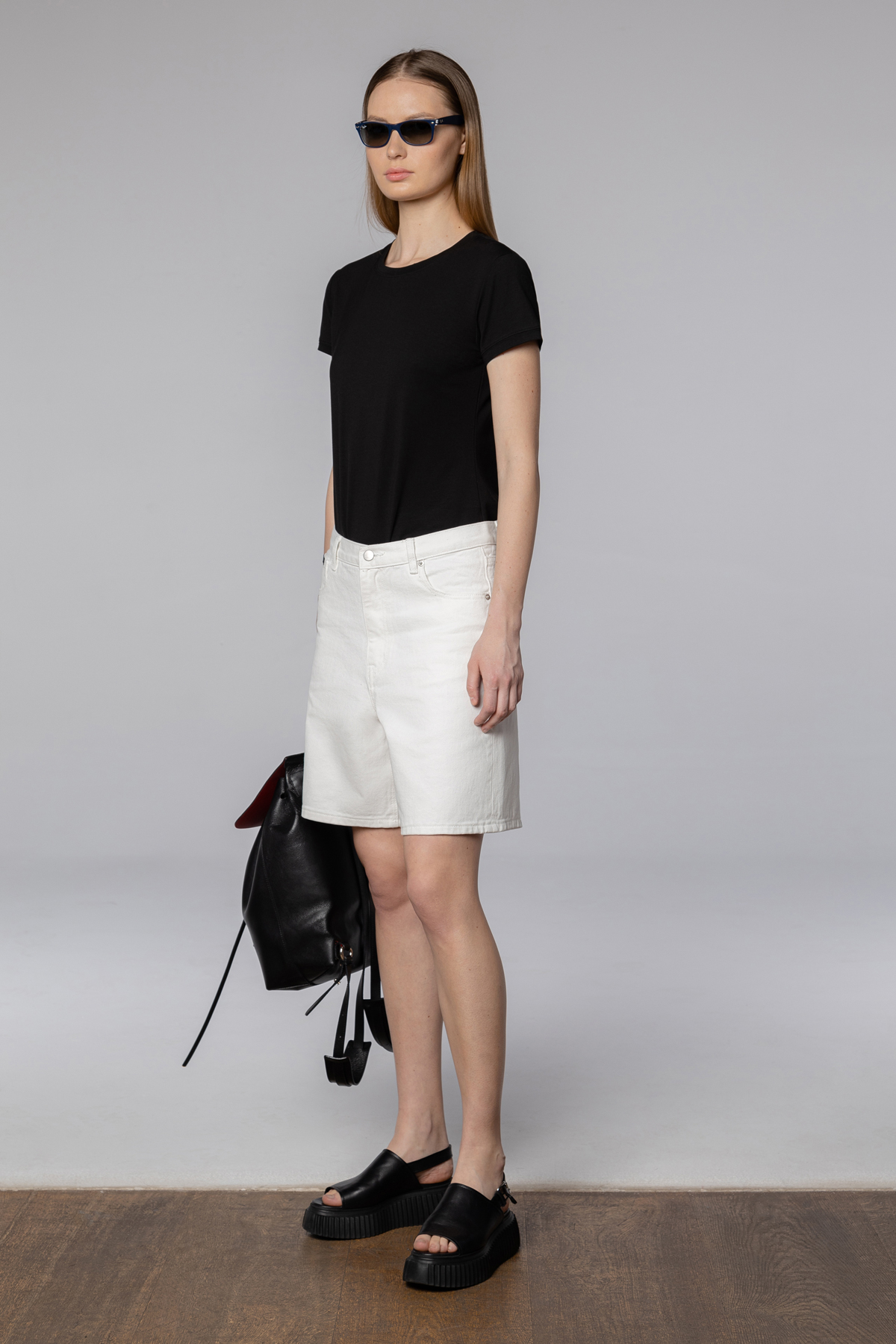 Джинсовые шорты в молочном оттенке , пол женский, цвет белый, фото №3