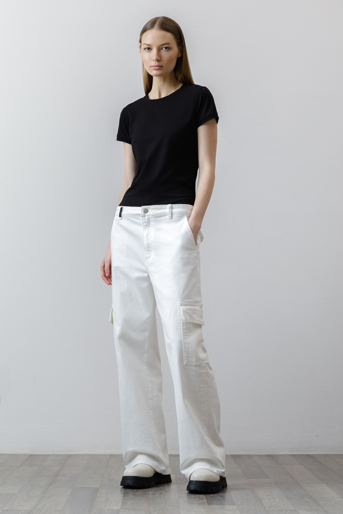 Джинсы CARGO , пол женский, цвет белый, фото №3