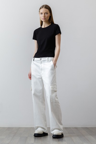 Джинсы CARGO , пол женский, цвет белый, фото №3