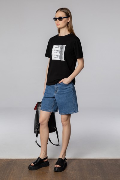 Джинсовые шорты , пол женский, цвет голубой, фото №2